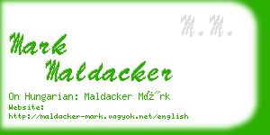 mark maldacker business card